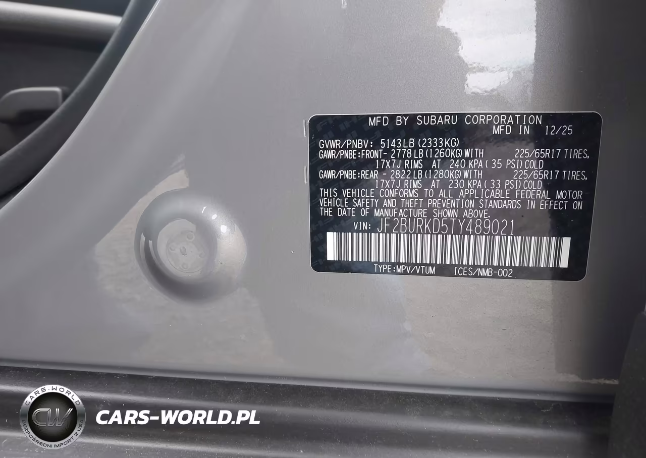 2026 Subaru Outback Wilderness VIN:JF2BURKD5TY489021 - 9