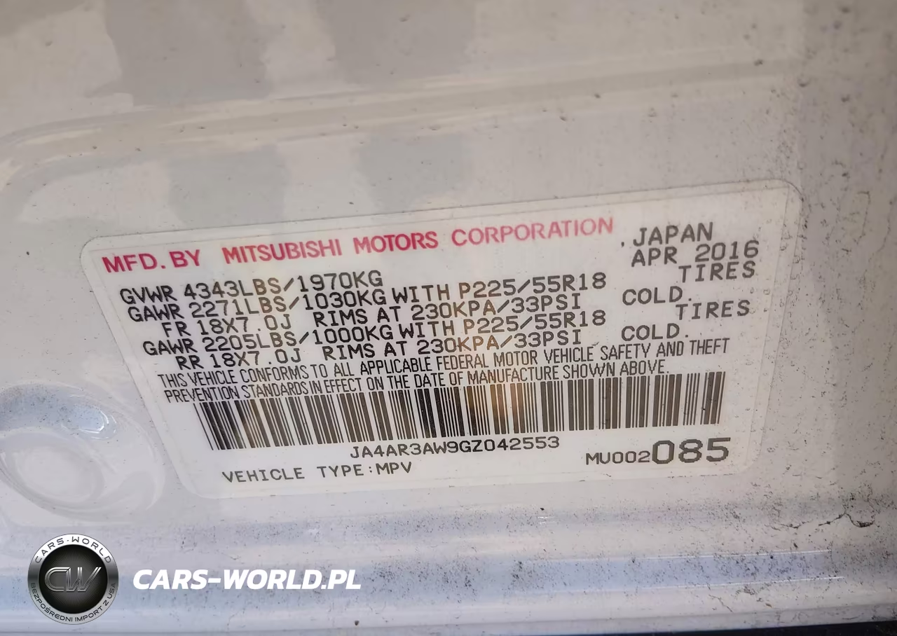 2016 Mitsubishi Outlander Sport 2.4 Se VIN:JA4AR3AW9GZ042553 - 9