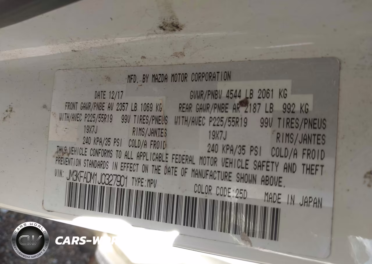 2018 Mazda Cx-5 Grand Touring VIN:JM3KFADM1J0327901 - 9