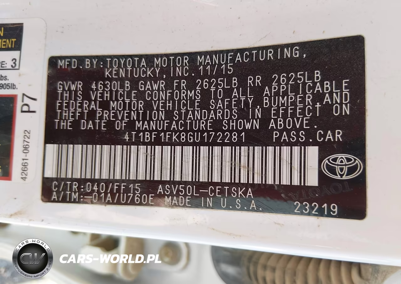 2016 Toyota Camry Se VIN:4T1BF1FK8GU172281 - 9