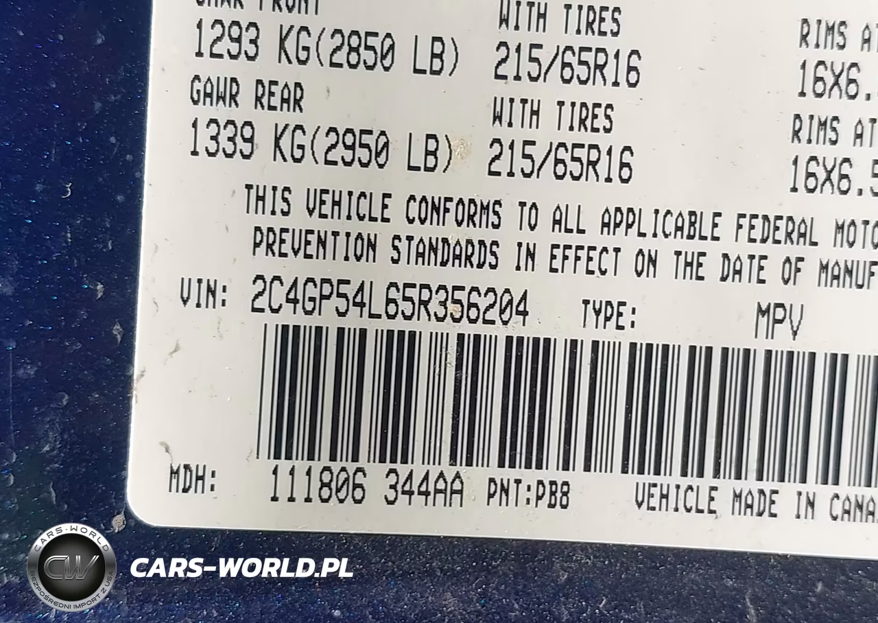 2005 Chrysler Town & Country Touring VIN:2C4GP54L65R356204 - 9