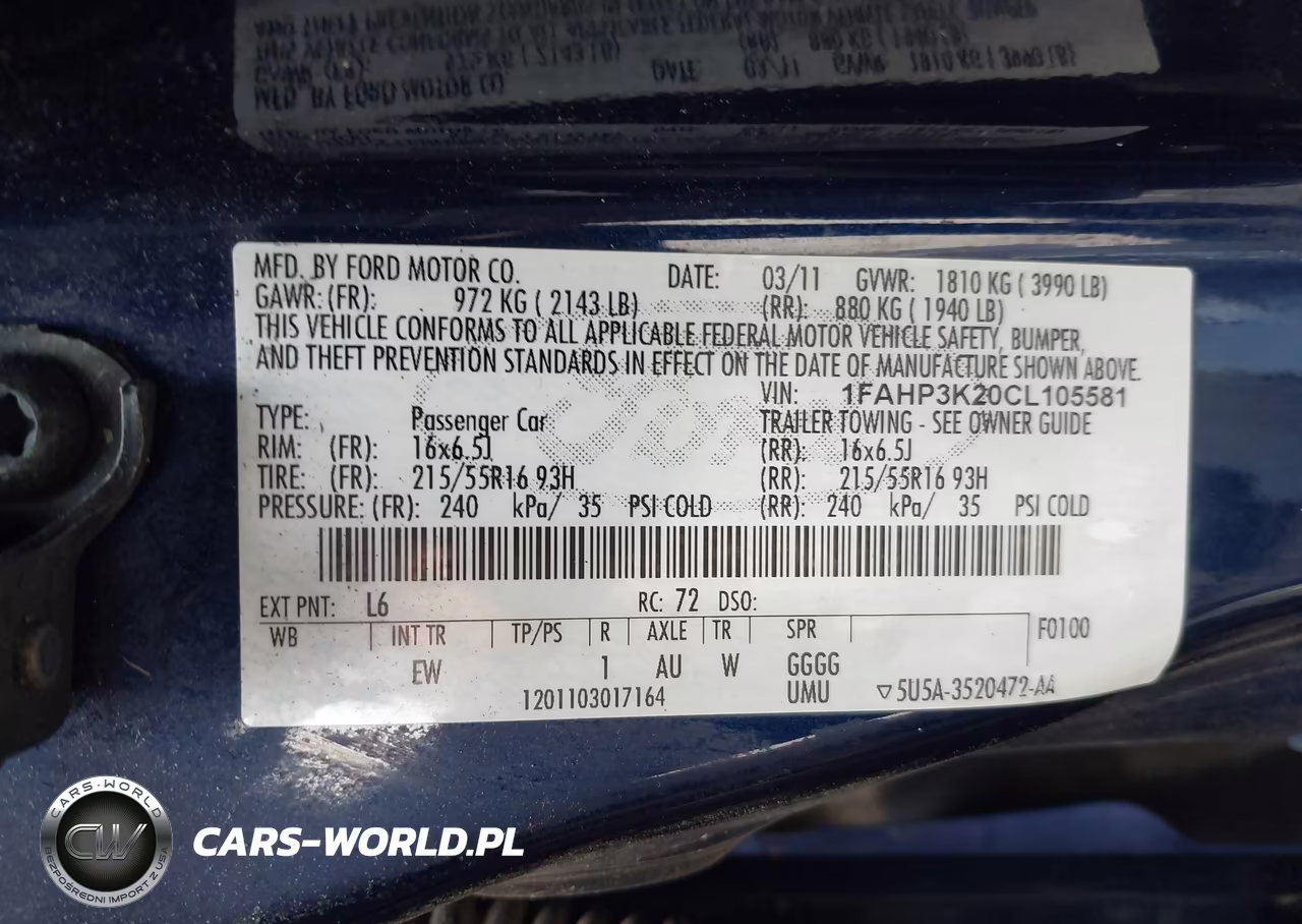 2012 Ford Focus Se VIN:1FAHP3K20CL105581 - 9