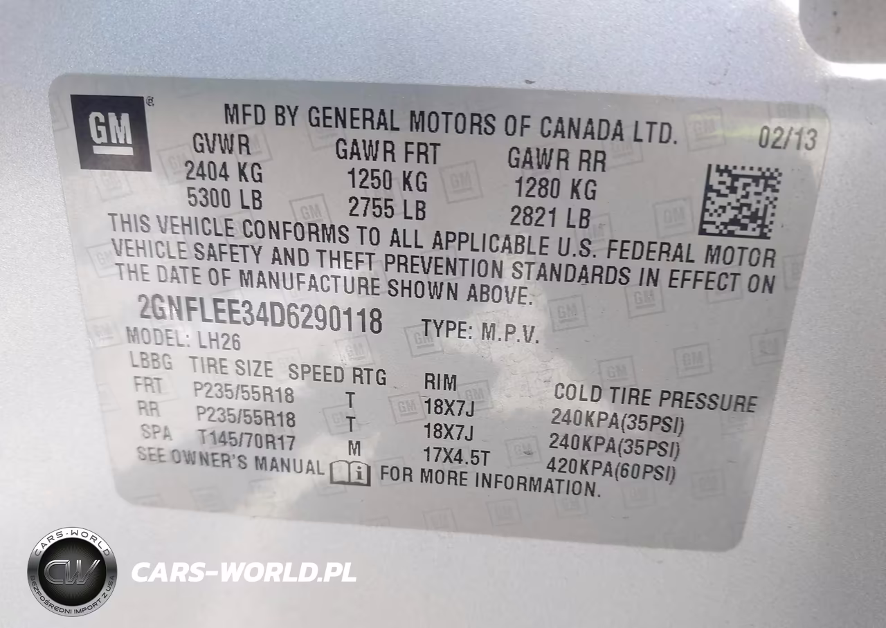 2013 Chevrolet Equinox 1Lt VIN:2GNFLEE34D6290118 - 9