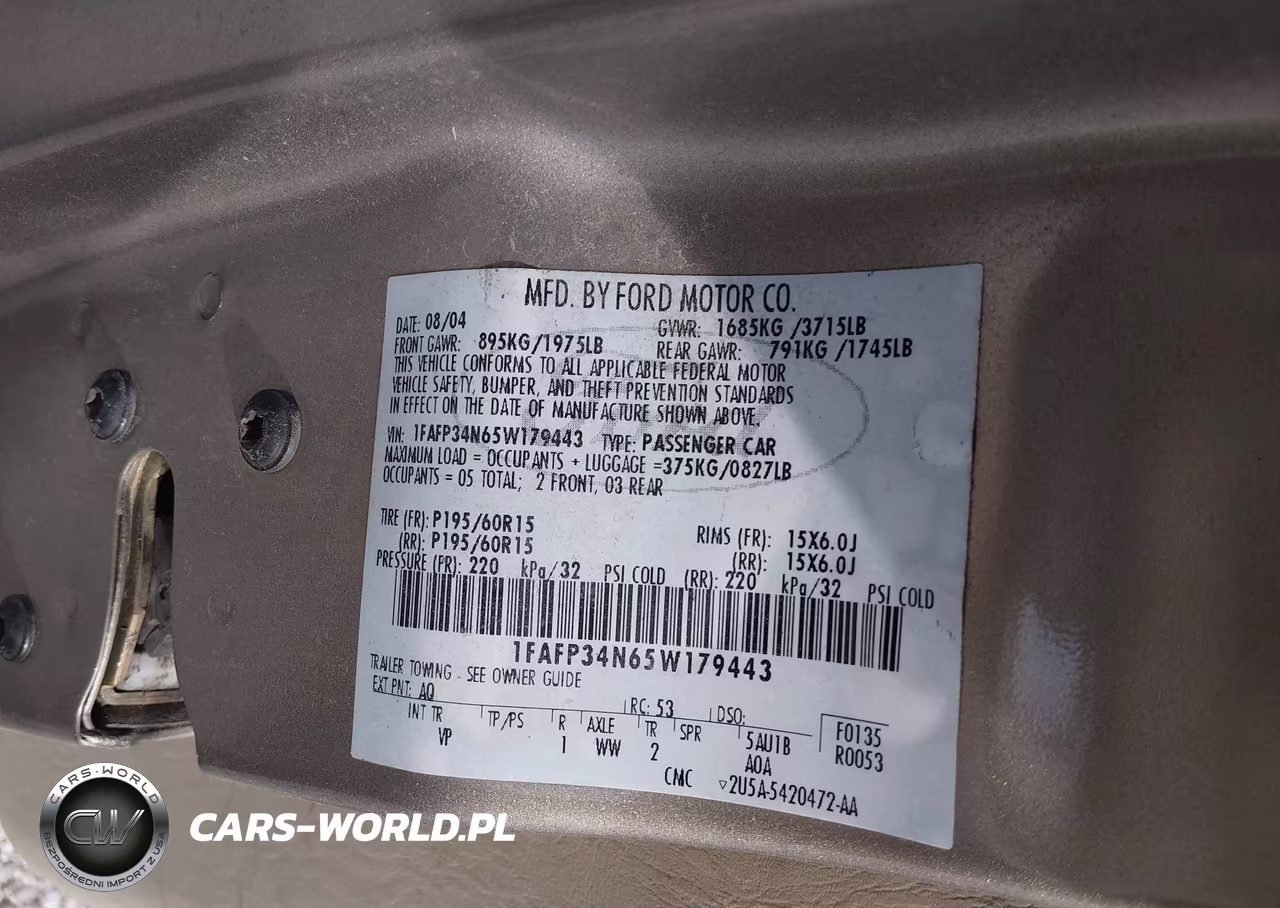 2005 Ford Focus Zx4 VIN:1FAFP34N65W179443 - 9