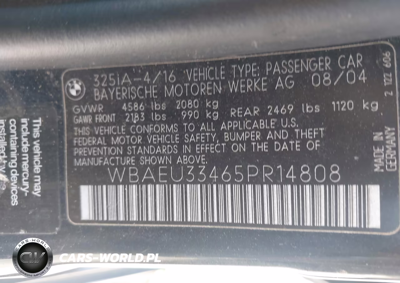 2005 BMW 325Xi VIN:WBAEU33465PR14808 - 9
