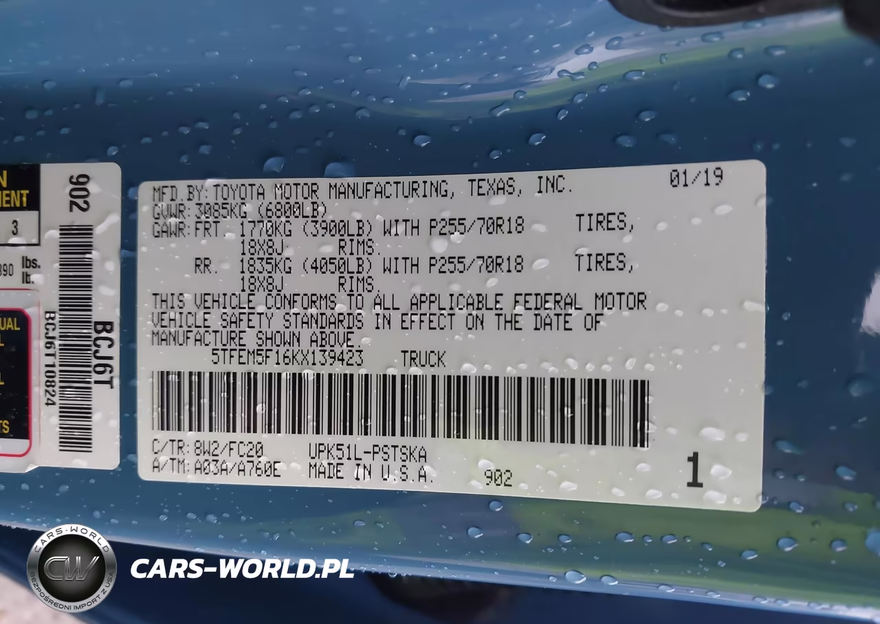 2019 Toyota Tundra Sr5 4.6L V8 VIN:5TFEM5F16KX139423 - 9