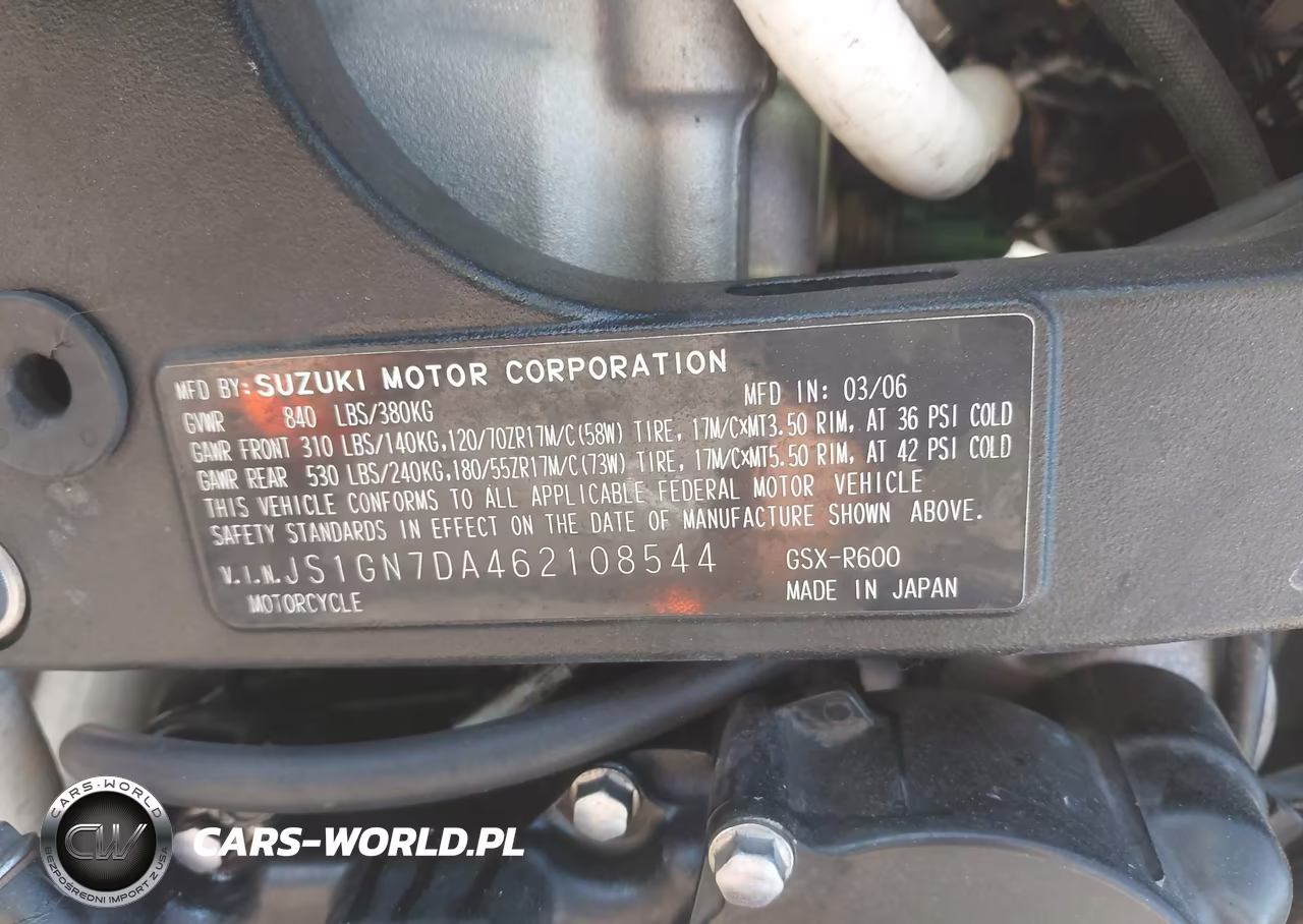 2006 Suzuki Gsx-R600 K6 VIN:JS1GN7DA462108544 - 10