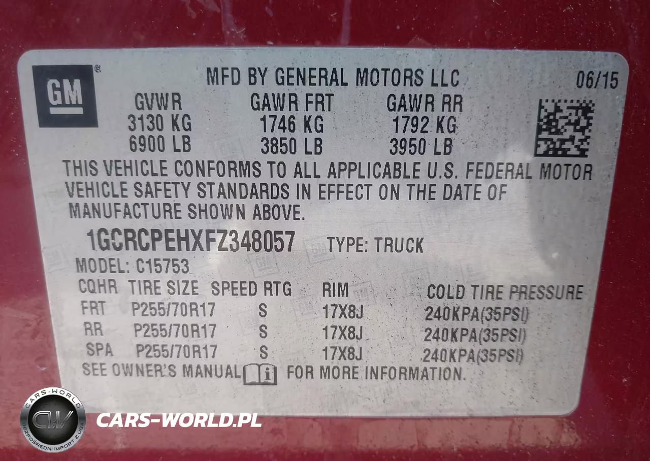 2015 Chevrolet Silverado 1500 Wt VIN:1GCRCPEHXFZ348057 - 9