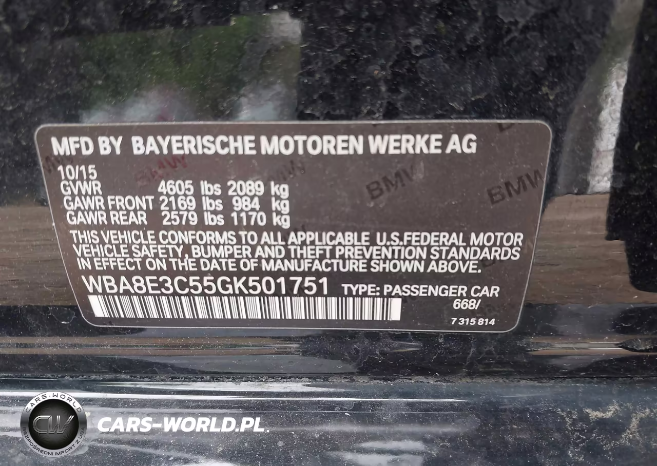 2016 BMW 328I xDrive VIN:WBA8E3C55GK501751 - 9