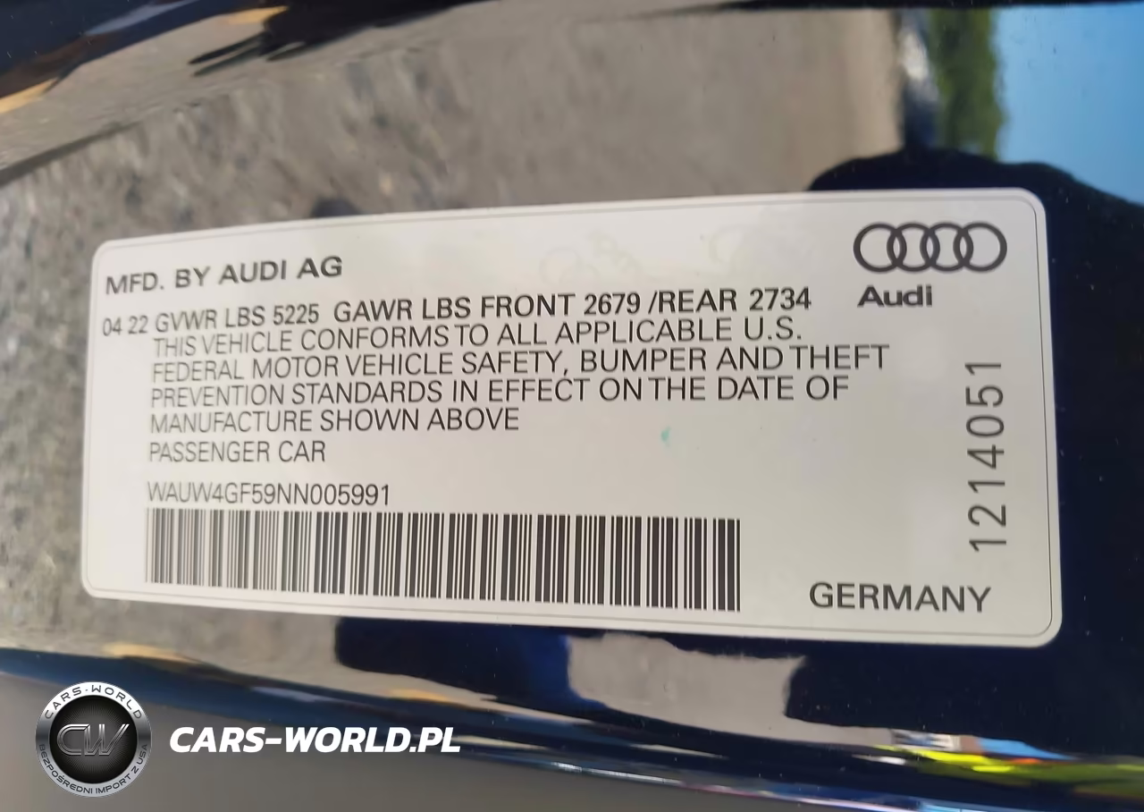 2022 Audi S5 Cabriolet Premium Plus Tfsi Quattro Tiptronic VIN:WAUW4GF59NN005991 - 9