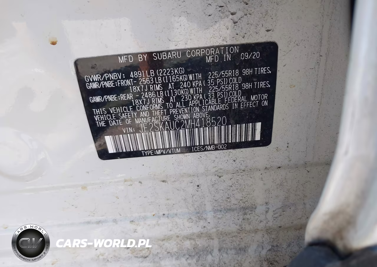 2021 Subaru Forester Limited VIN:JF2SKAUC2MH418520 - 9
