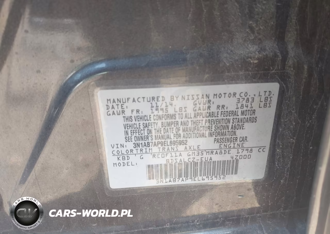 2014 Nissan Sentra S VIN:3N1AB7AP9EL695952 - 9