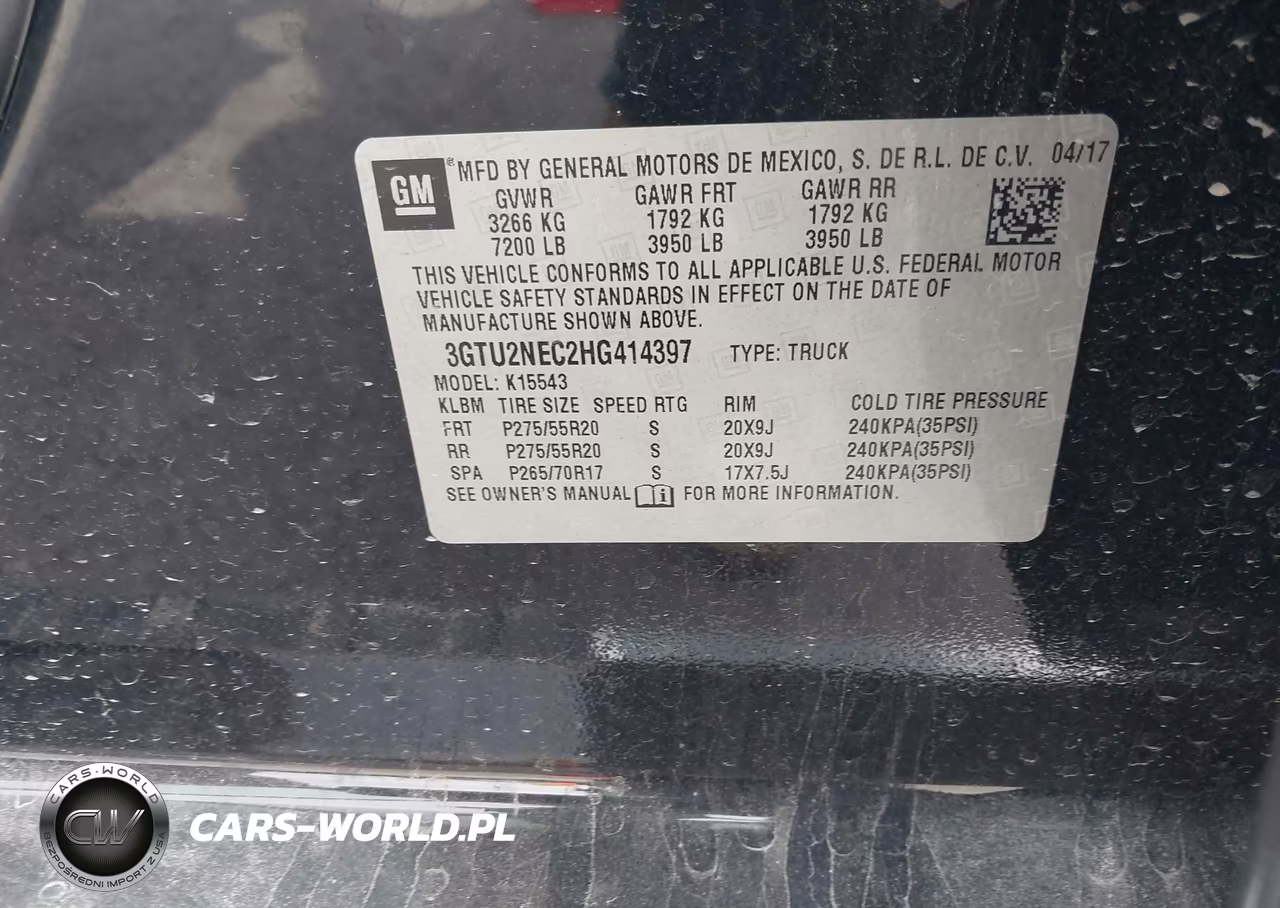 2017 GMC Sierra 1500 Slt VIN:3GTU2NEC2HG414397 - 9