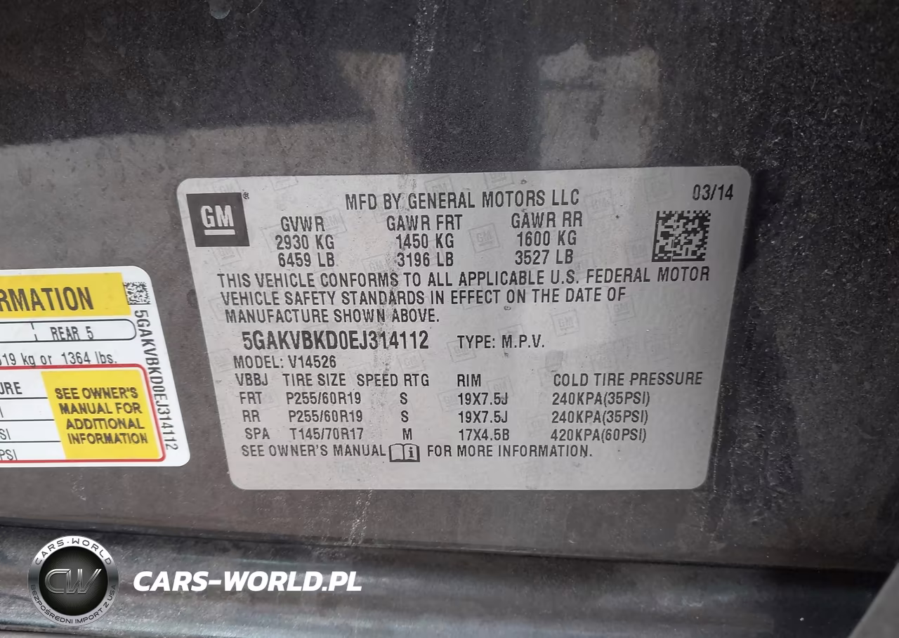 2014 Buick Enclave Leather VIN:5GAKVBKD0EJ314112 - 9