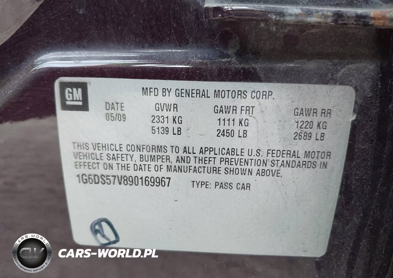 2009 Cadillac Cts Standard VIN:1G6DS57V890169967 - 9