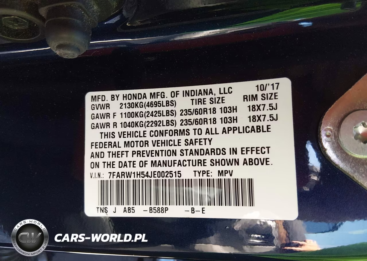 2018 Honda Cr-V Ex VIN:7FARW1H54JE002515 - 9