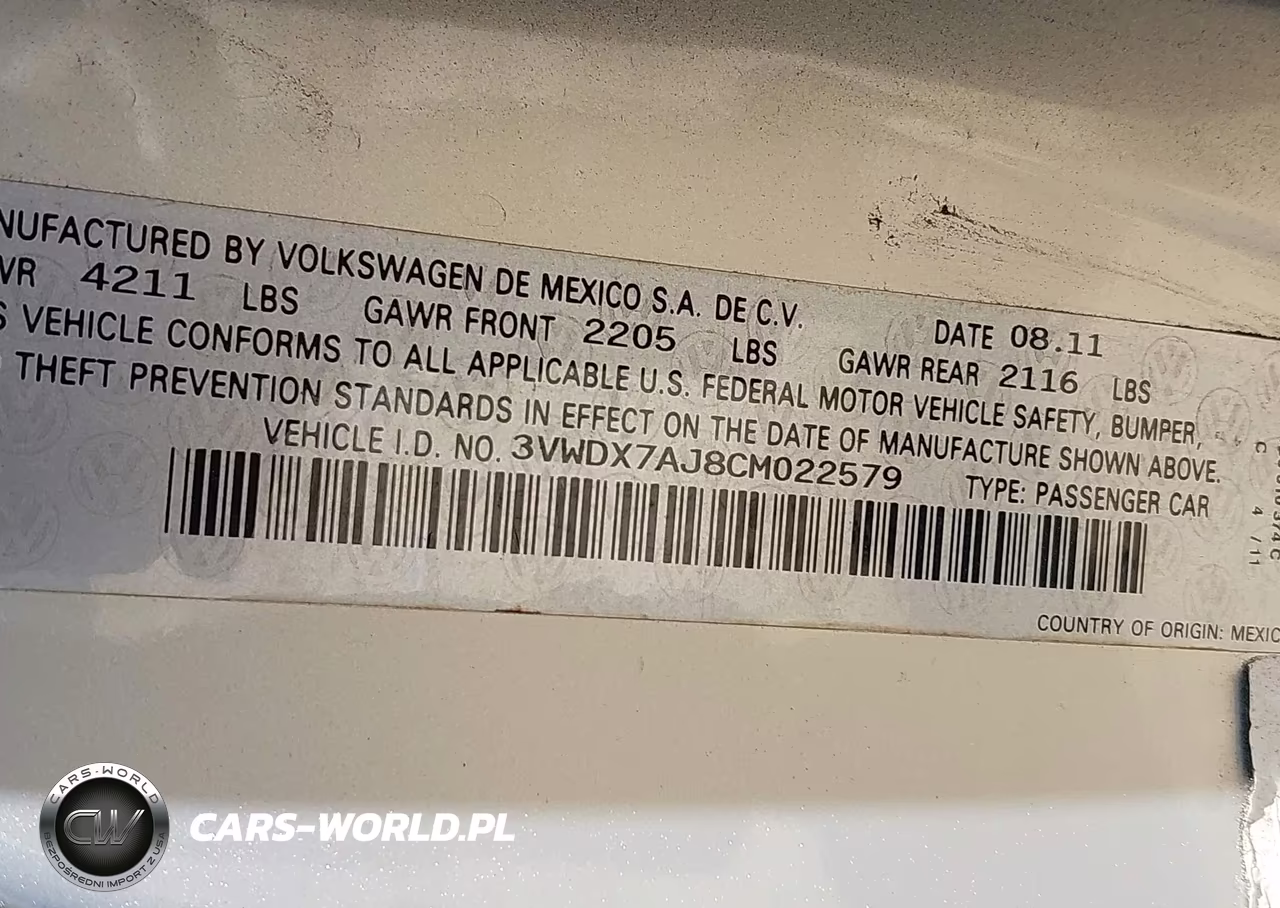 2012 Volkswagen Jetta 2.5L Se VIN:3VWDX7AJ8CM022579 - 9