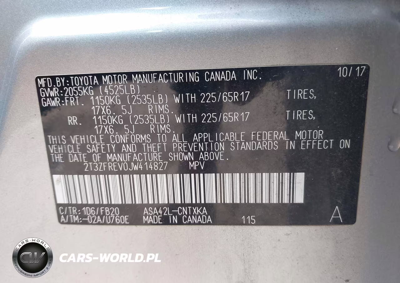 2018 Toyota Rav4 Le VIN:2T3ZFREV0JW414827 - 9