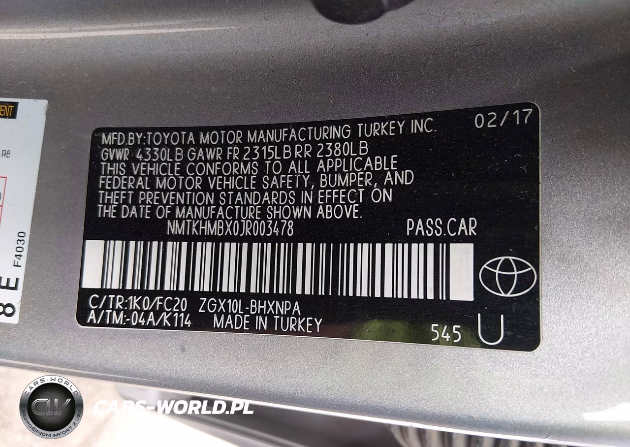 2018 Toyota C-Hr Xle Premium VIN:NMTKHMBX0JR003478 - 9