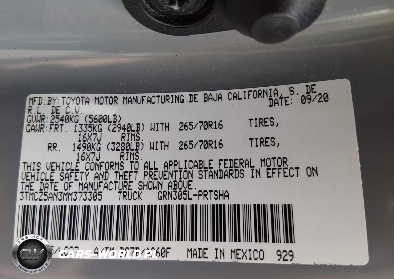 2021 Toyota Tacoma Trd Off-Road VIN:3TMCZ5AN3MM373305 - 9