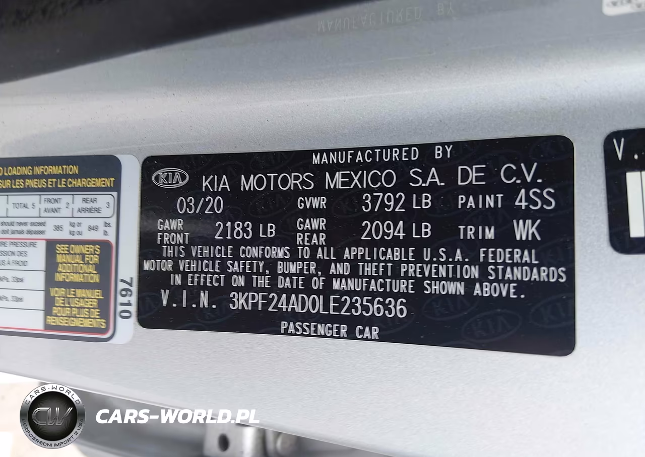 2020 Kia Forte Lxs VIN:3KPF24AD0LE235636 - 9