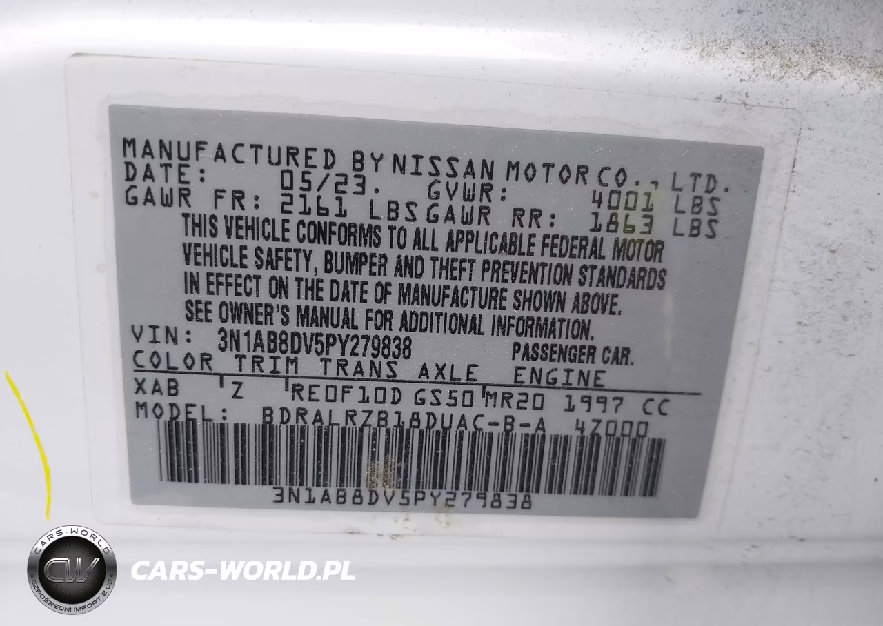 2023 Nissan Sentra Sr Xtronic Cvt VIN:3N1AB8DV5PY279838 - 9