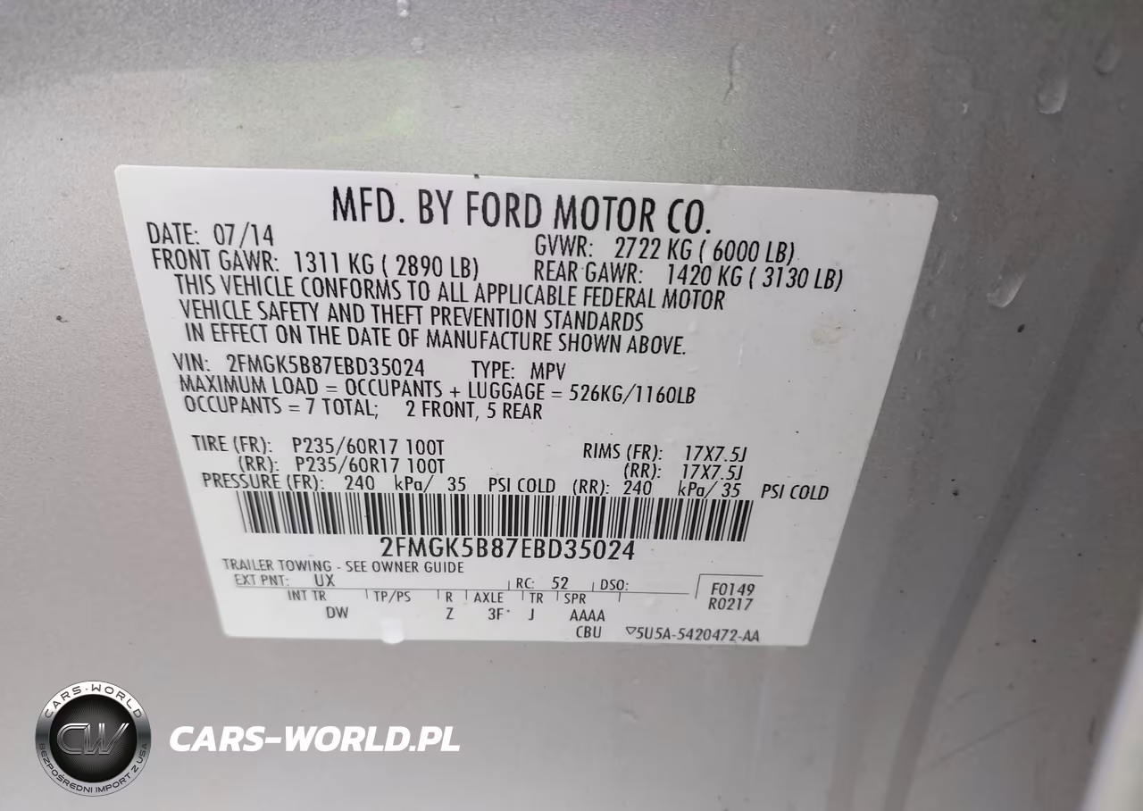 2014 Ford Flex Se VIN:2FMGK5B87EBD35024 - 9