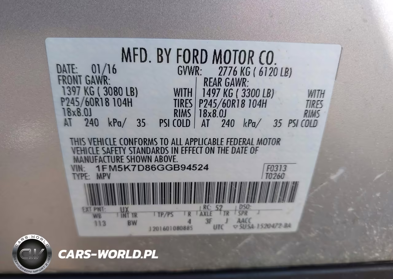 2016 Ford Explorer Xlt VIN:1FM5K7D86GGB94524 - 9