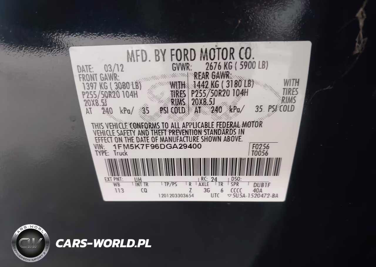 2013 Ford Explorer Limited VIN:1FM5K7F96DGA29400 - 9