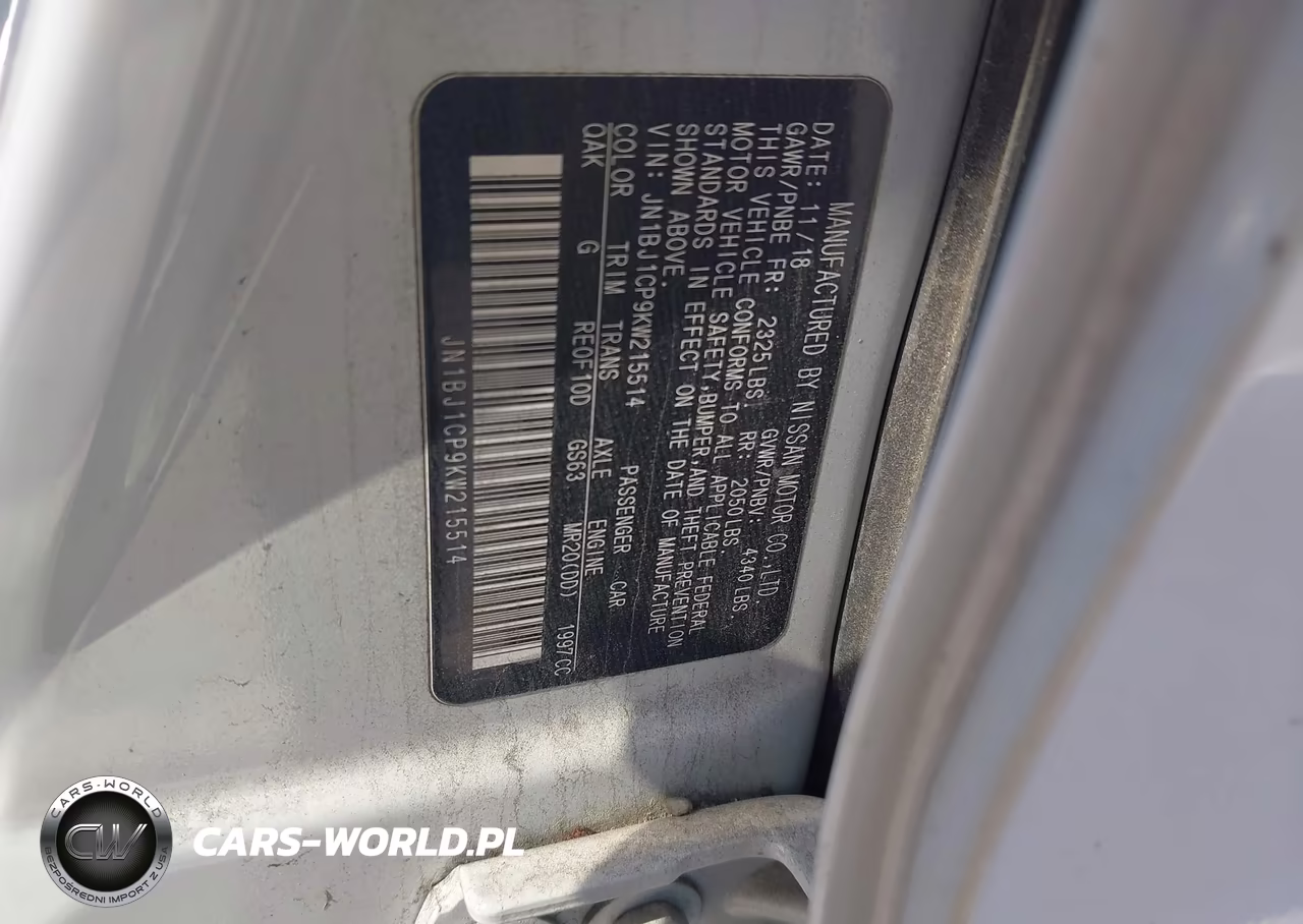 2019 Nissan Rogue Sport S VIN:JN1BJ1CP9KW215514 - 9
