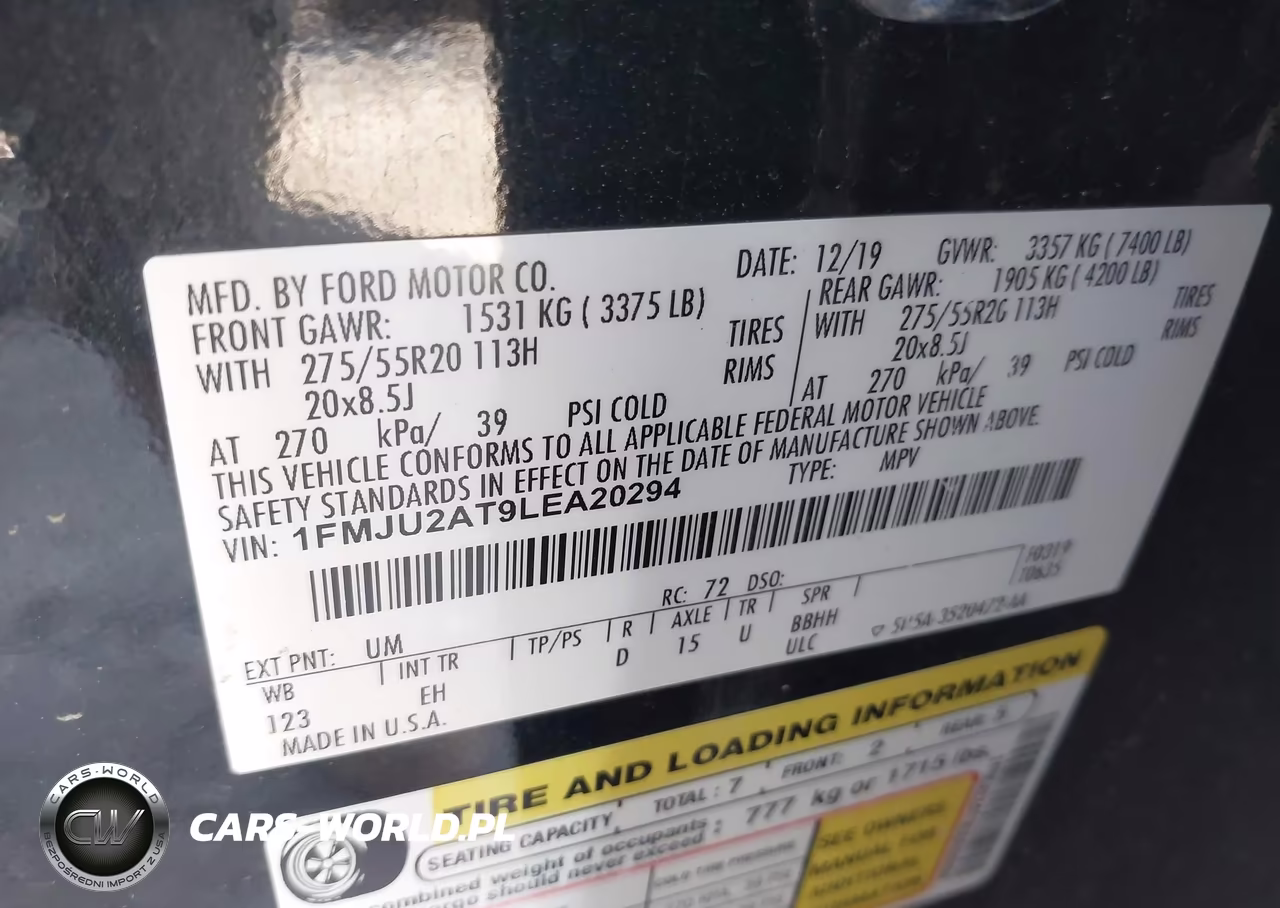 2020 Ford Expedition Limited VIN:1FMJU2AT9LEA20294 - 9