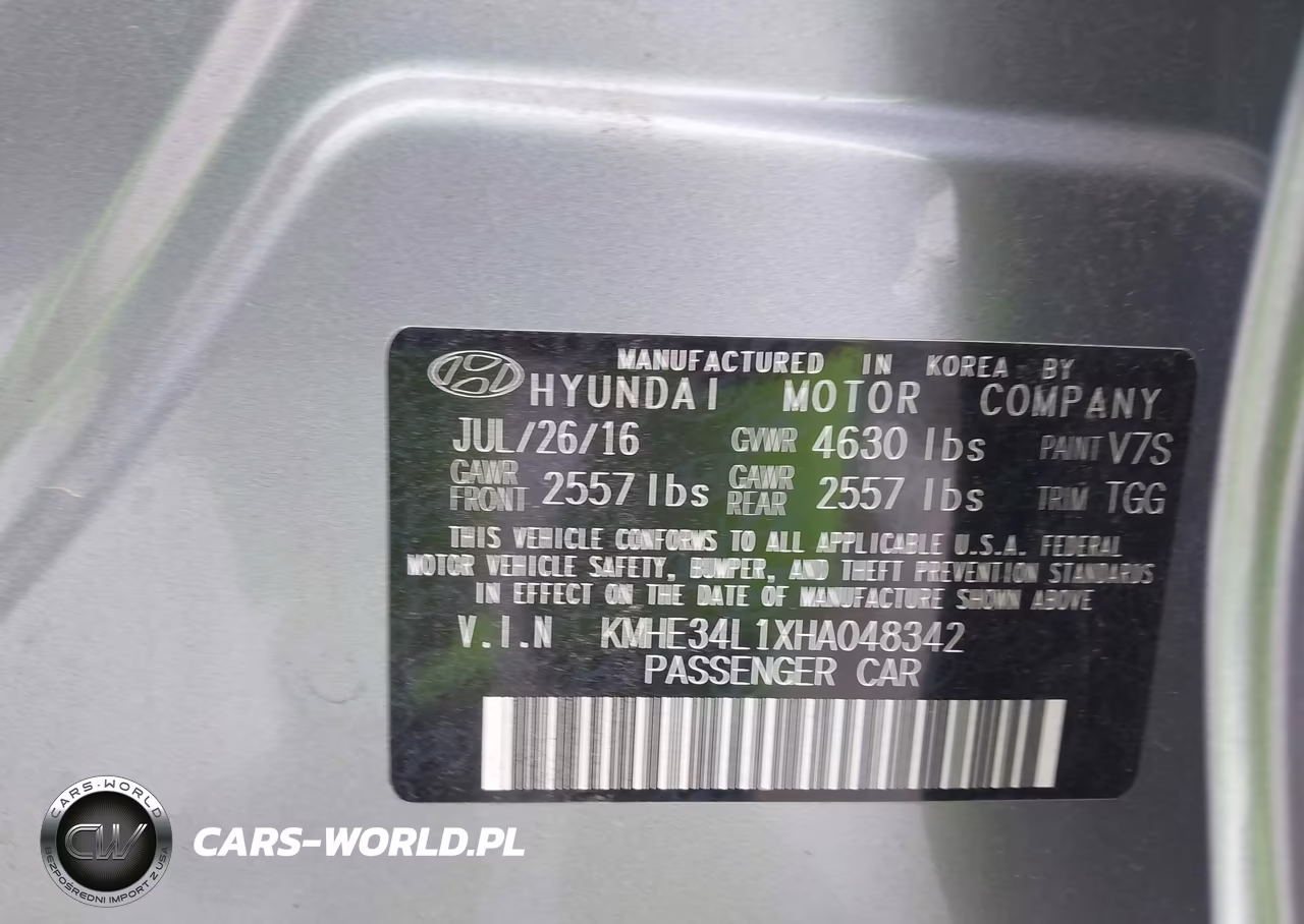 2017 Hyundai Sonata Hybrid Limited VIN:KMHE34L1XHA048342 - 9