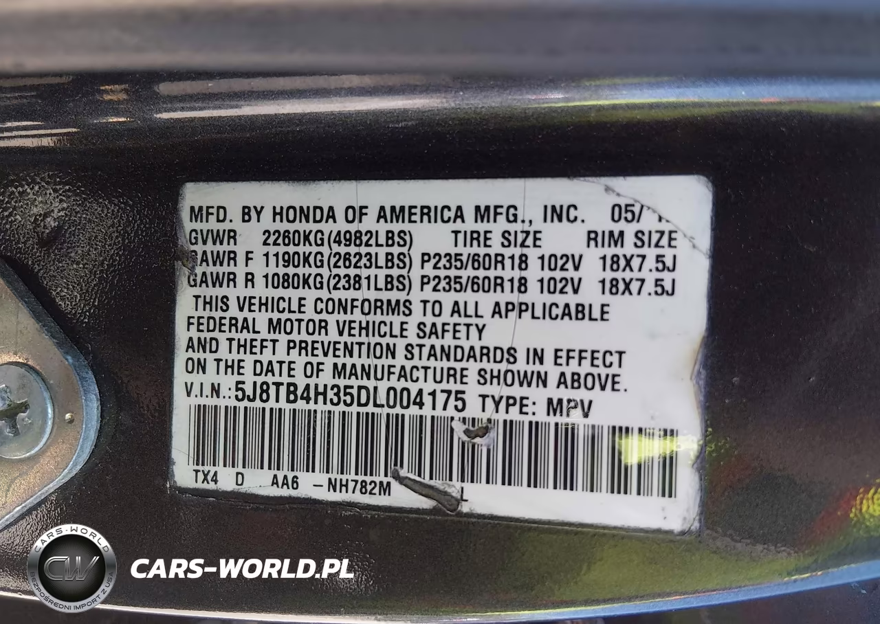 2013 Acura Rdx VIN:5J8TB4H35DL004175 - 9