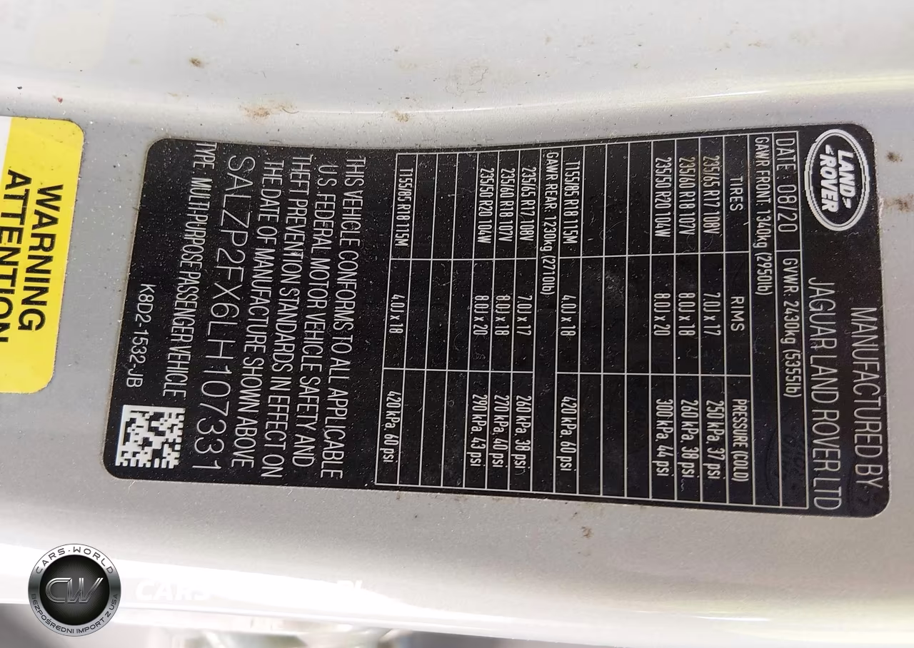 2020 Land Rover Range Rover Evoque Se VIN:SALZP2FX6LH107331 - 9