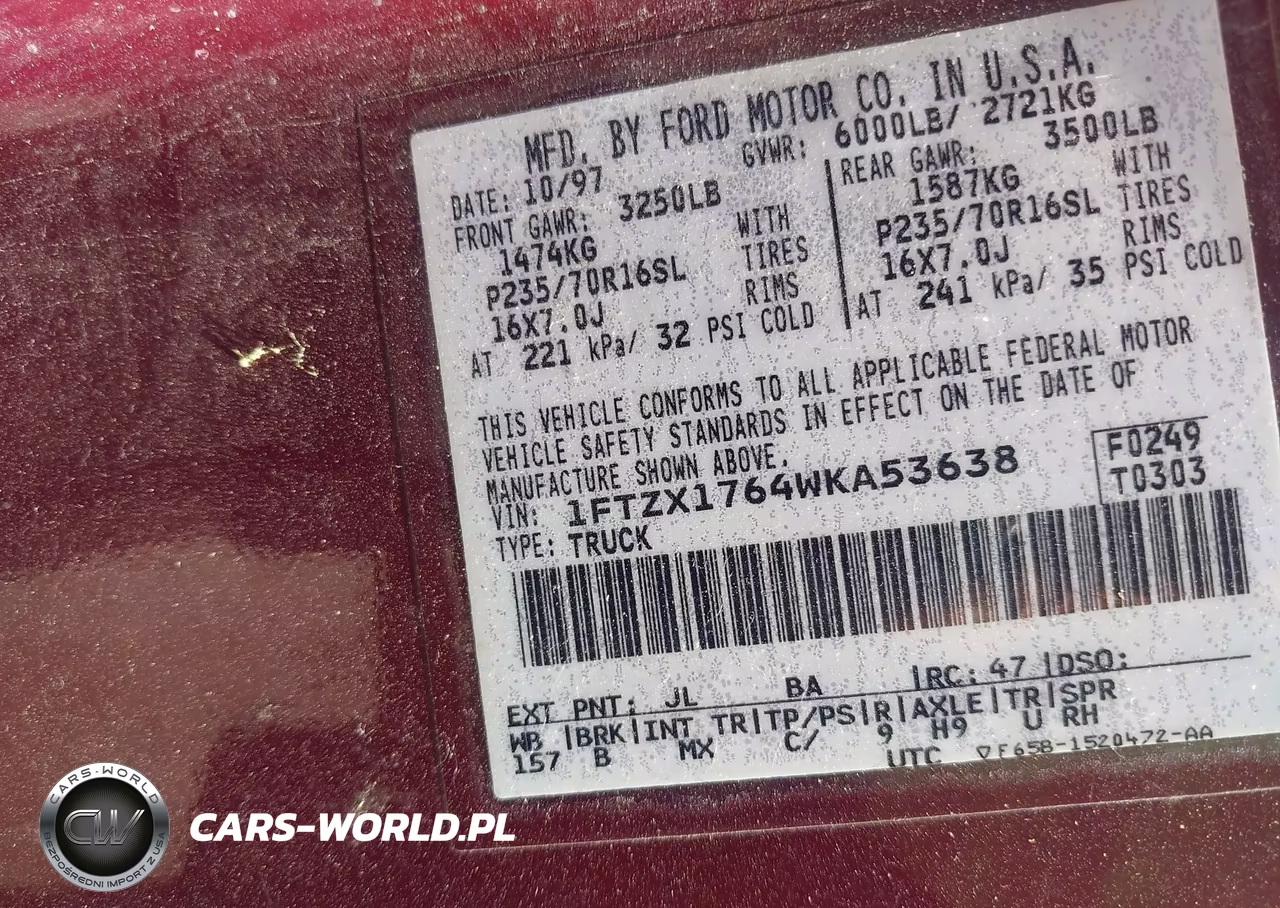 1998 Ford F-150 Lariat-Standard-Xl-Xlt VIN:1FTZX1764WKA53638 - 9