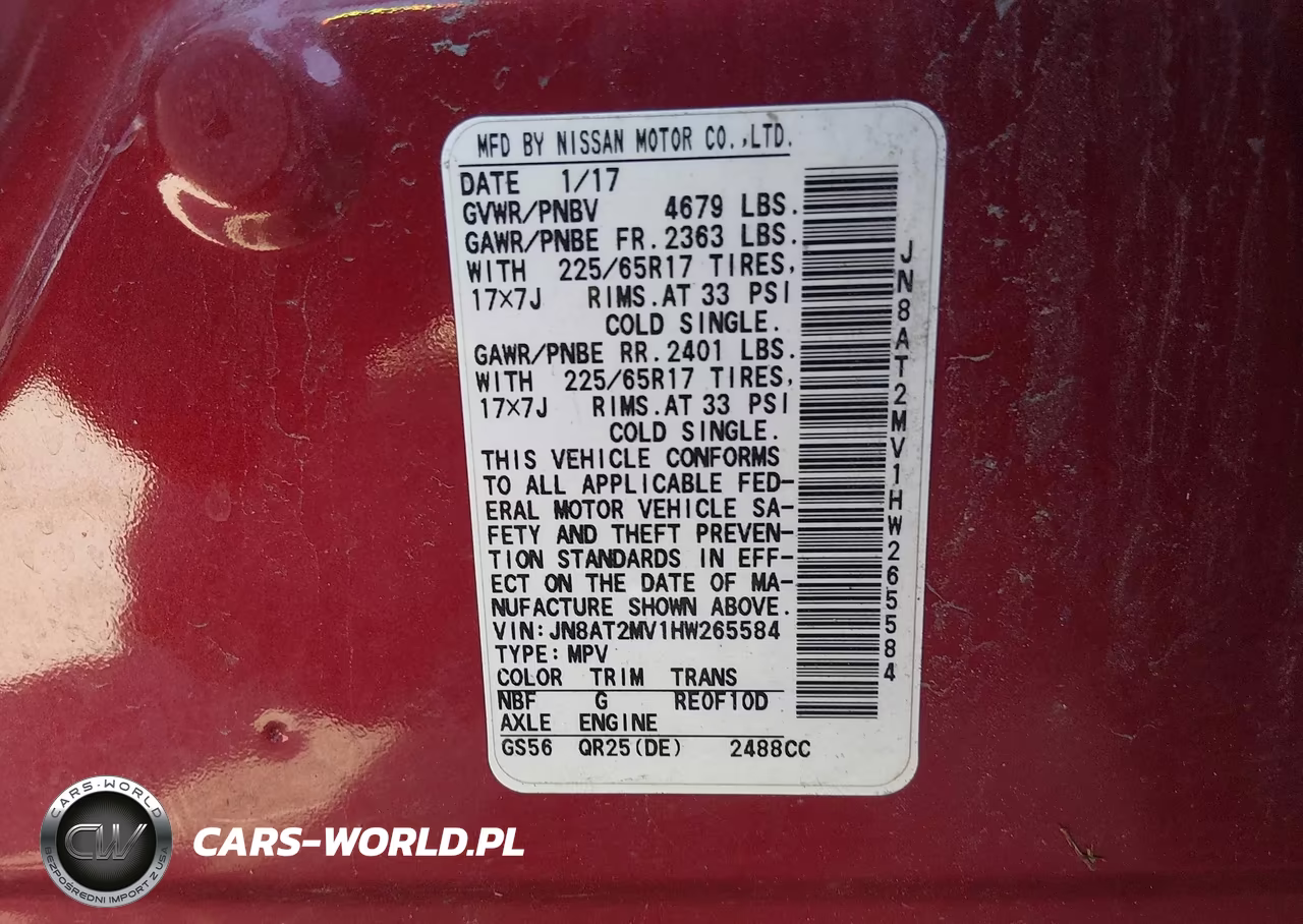 2017 Nissan Rogue S VIN:JN8AT2MV1HW265584 - 9