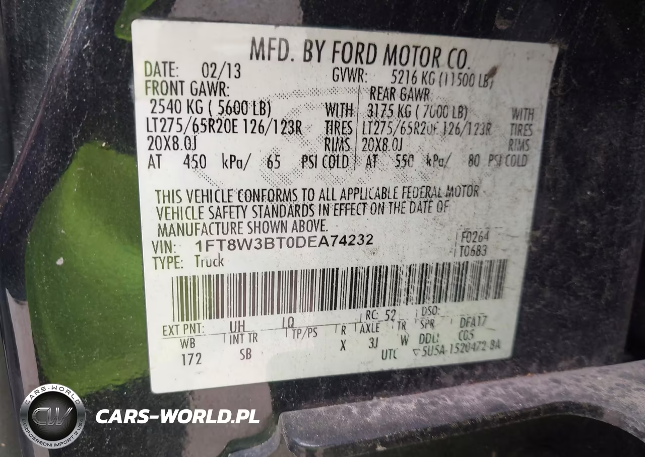 2013 Ford F-350 King Ranch VIN:1FT8W3BT0DEA74232 - 8