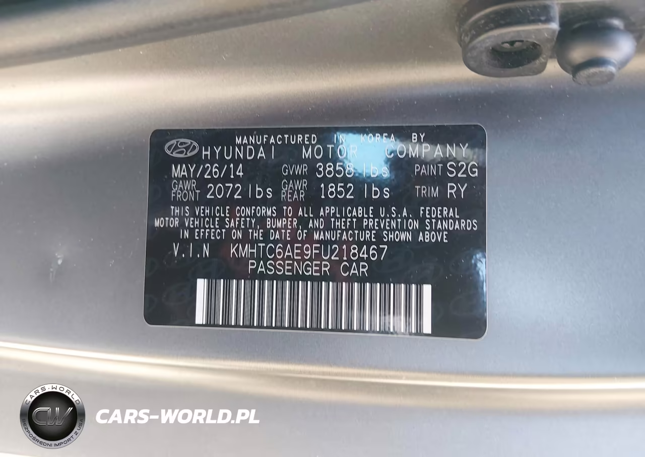 2015 Hyundai Veloster Turbo VIN:KMHTC6AE9FU218467 - 9