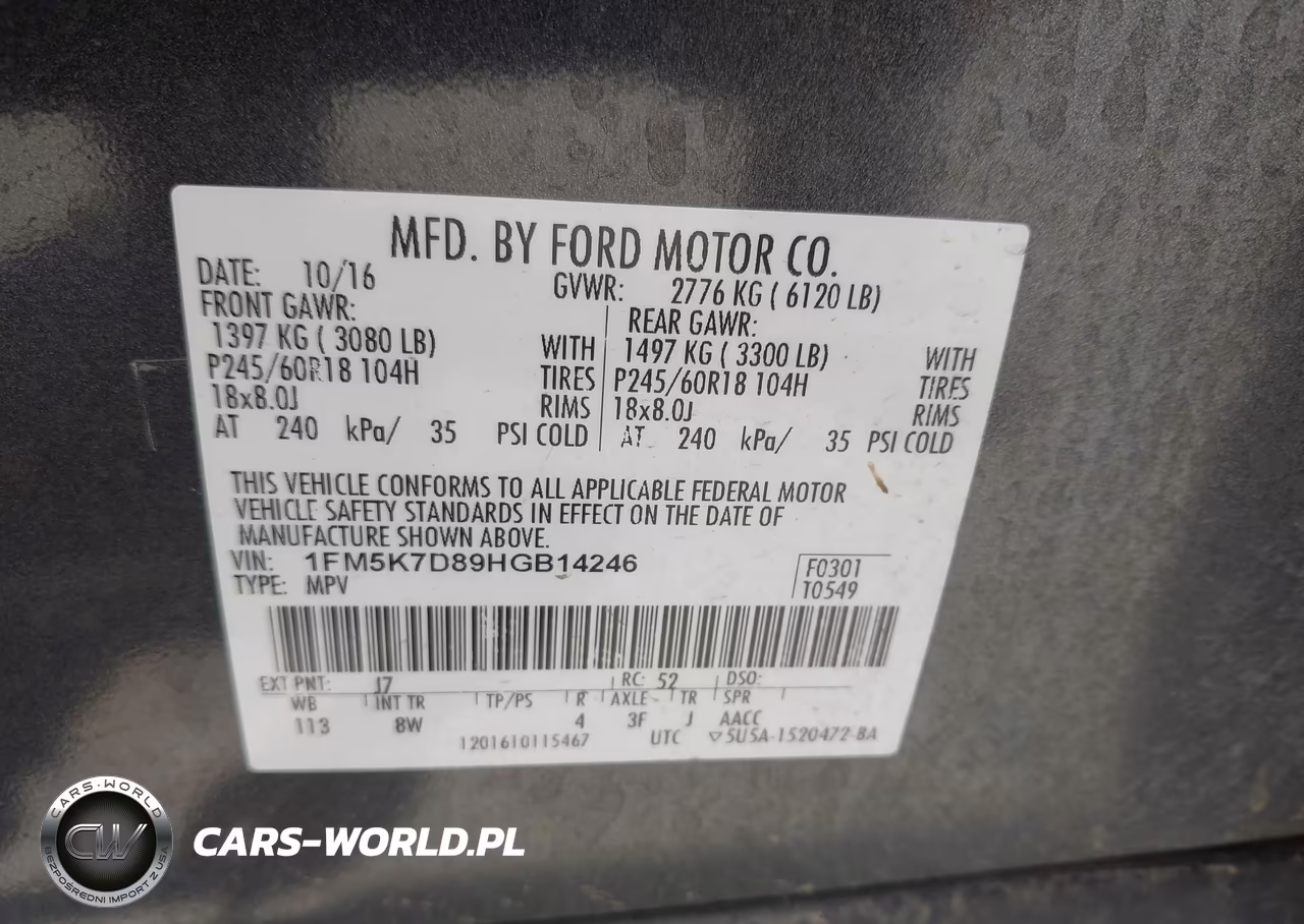 2017 Ford Explorer Xlt VIN:1FM5K7D89HGB14246 - 9