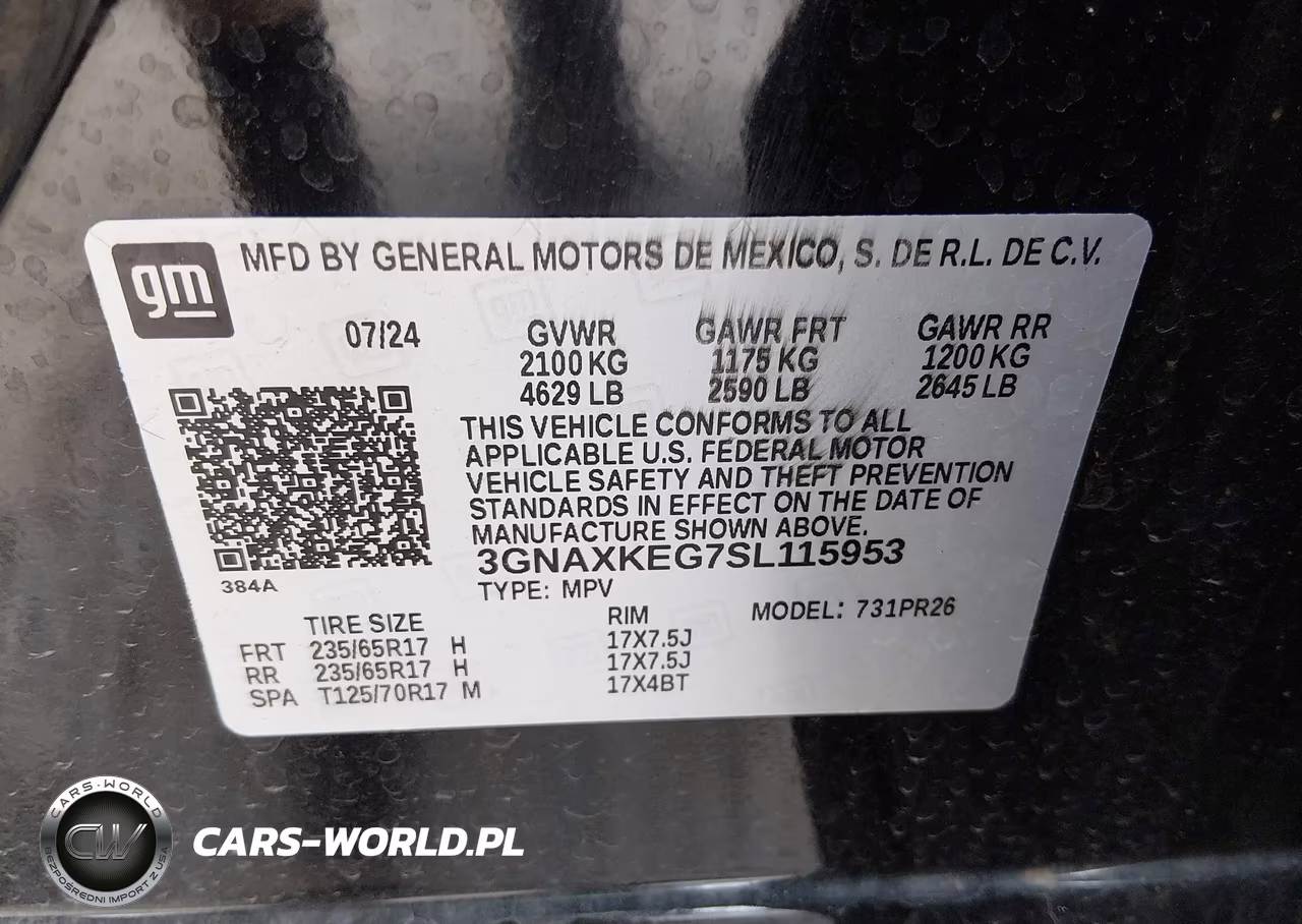 2025 Chevrolet Equinox Fwd Activ VIN:3GNAXKEG7SL115953 - 9