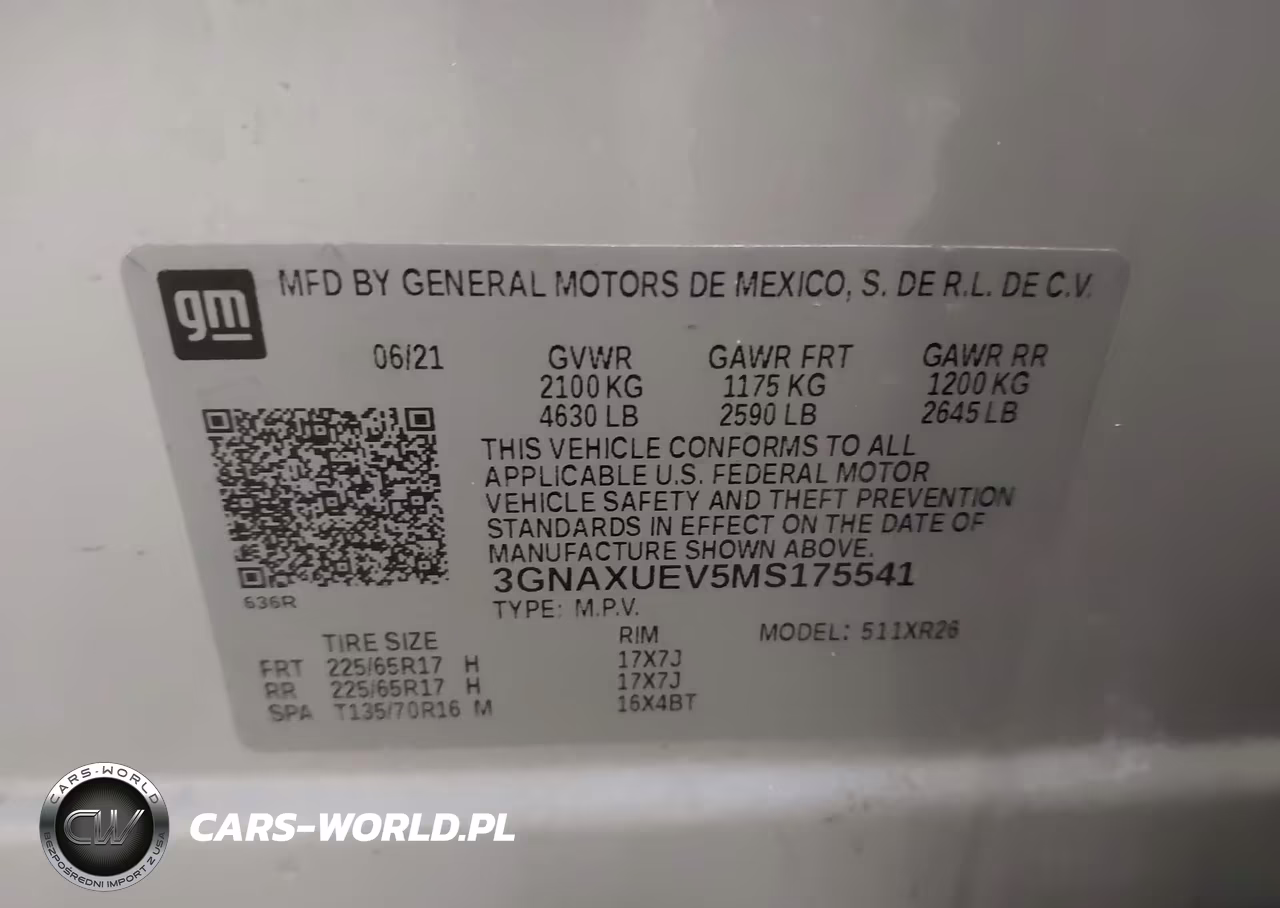 2021 Chevrolet Equinox Awd Lt VIN:3GNAXUEV5MS175541 - 9