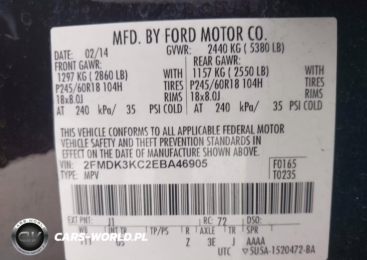 2014 Ford Edge Limited VIN:2FMDK3KC2EBA46905 - 9