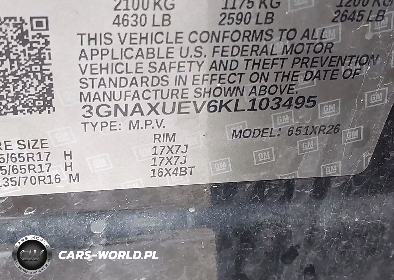 2019 Chevrolet Equinox Lt VIN:3GNAXUEV6KL103495 - 9