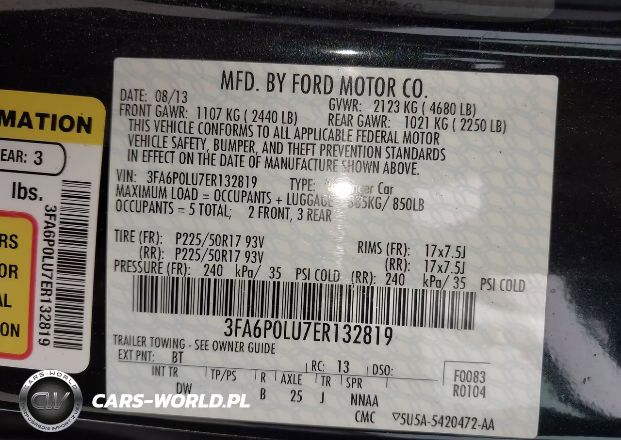 2014 Ford Fusion Se Hybrid VIN:3FA6P0LU7ER132819 - 9