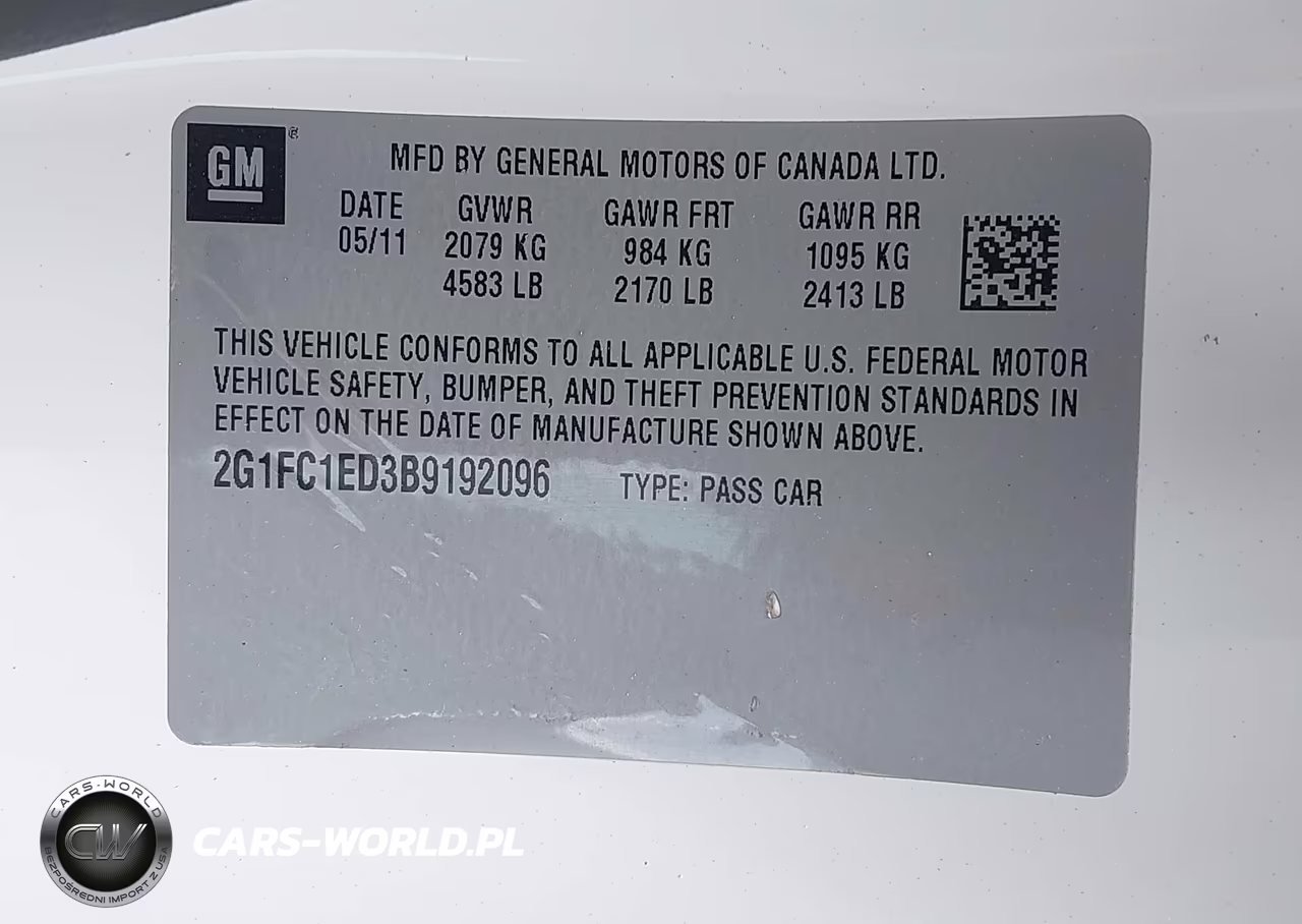 2011 Chevrolet Camaro 2Lt VIN:2G1FC1ED3B9192096 - 9