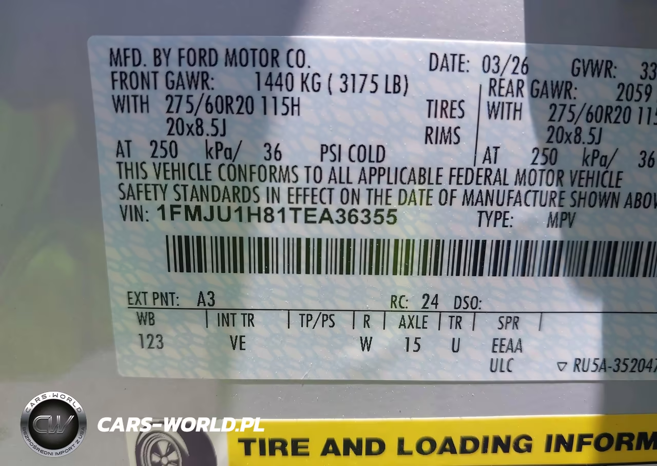 2026 Ford Expedition Active VIN:1FMJU1H81TEA36355 - 9