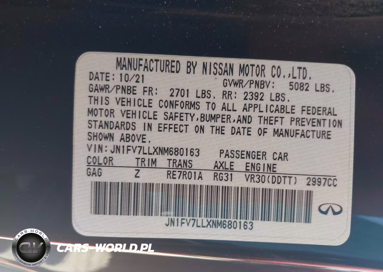 2022 Infiniti Q60 Red Sport 400 Awd VIN:JN1FV7LLXNM680163 - 9