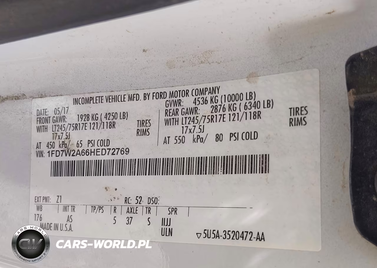 2017 Ford F-250 Xl VIN:1FD7W2A66HED72769 - 9