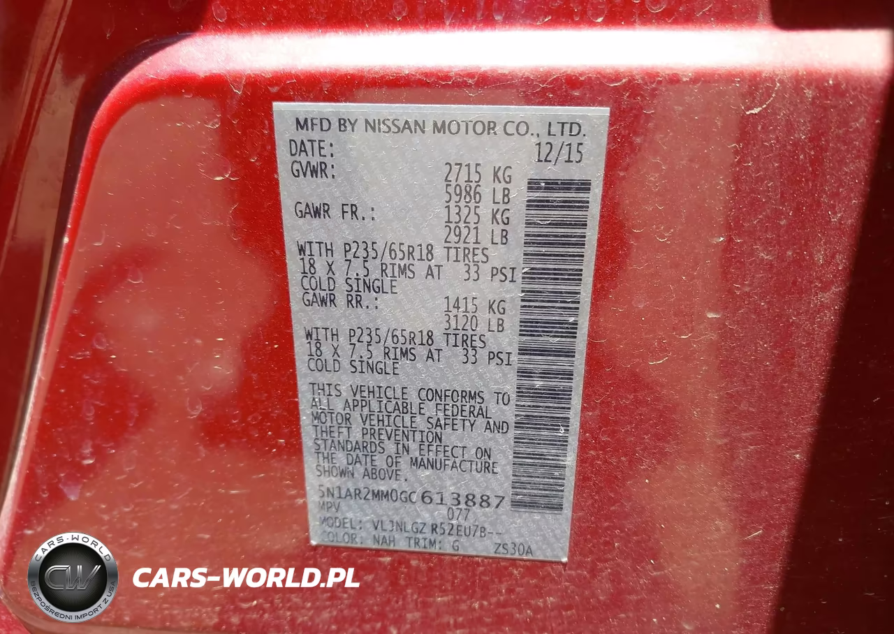 2016 Nissan Pathfinder Sl VIN:5N1AR2MM0GC613887 - 9