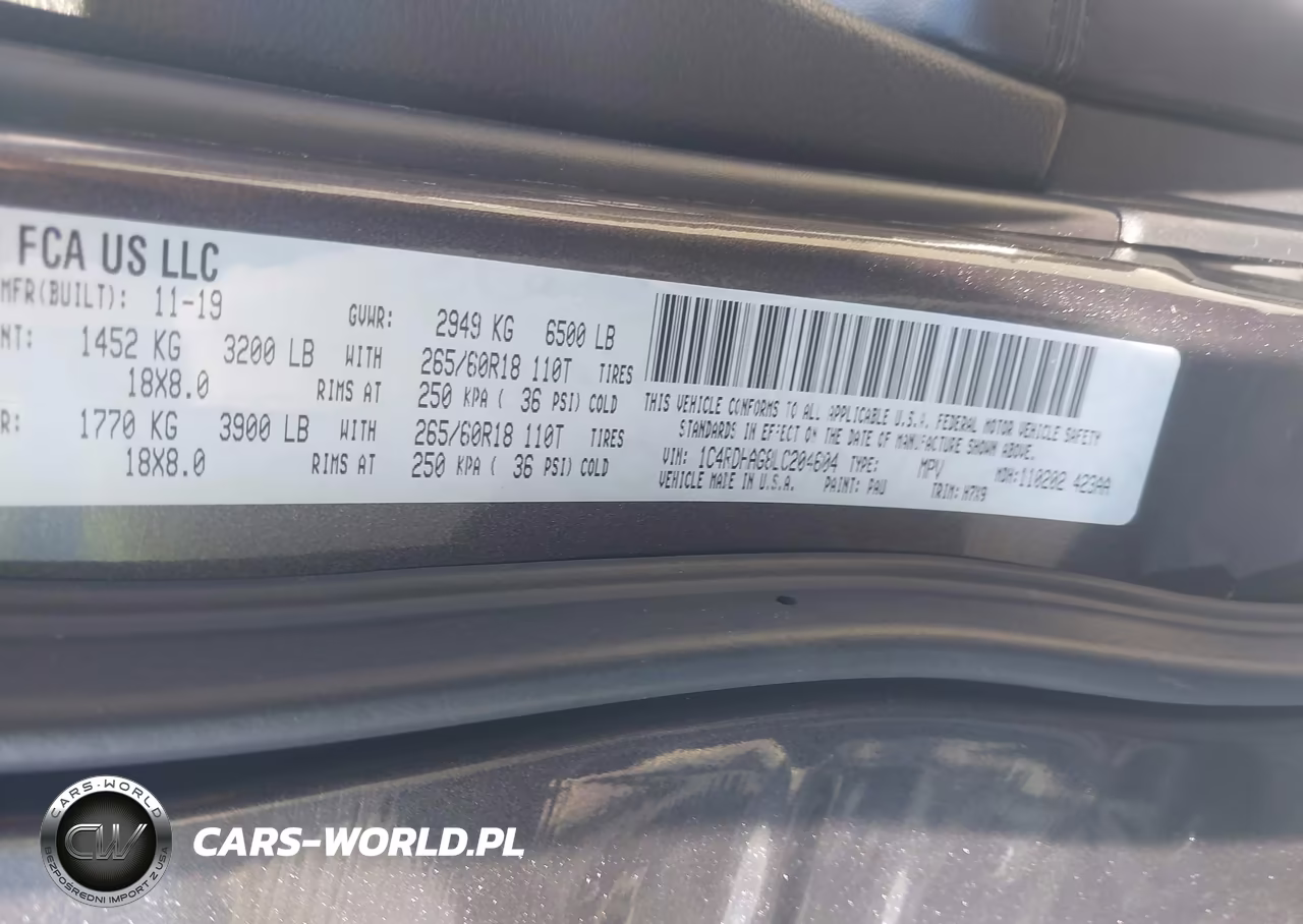 2020 Dodge Durango Sxt Rwd VIN:1C4RDHAG8LC204604 - 9